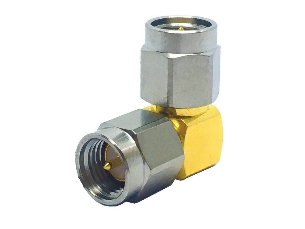 SMA Male To SMA Male Right Angle Adaptor